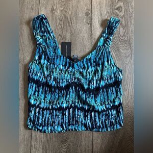 Tommy Hilfiger Blue Patterned Women's Top